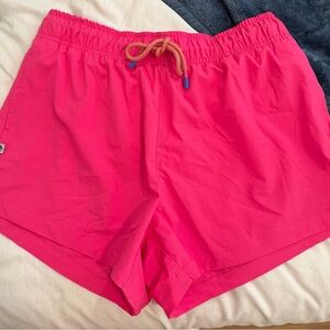 Ocean to Coast Women’s Hot Pink Athletic Shorts with Drawstring